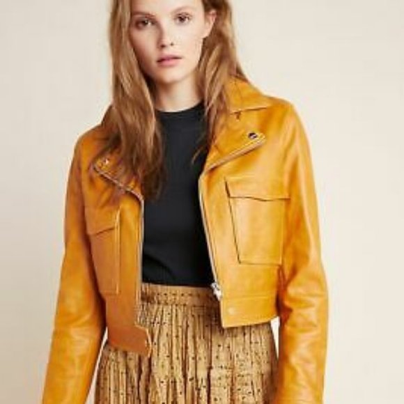 Anthropologie Jackets & Blazers - LaMarque Paloma Cropped Leather Jacket
